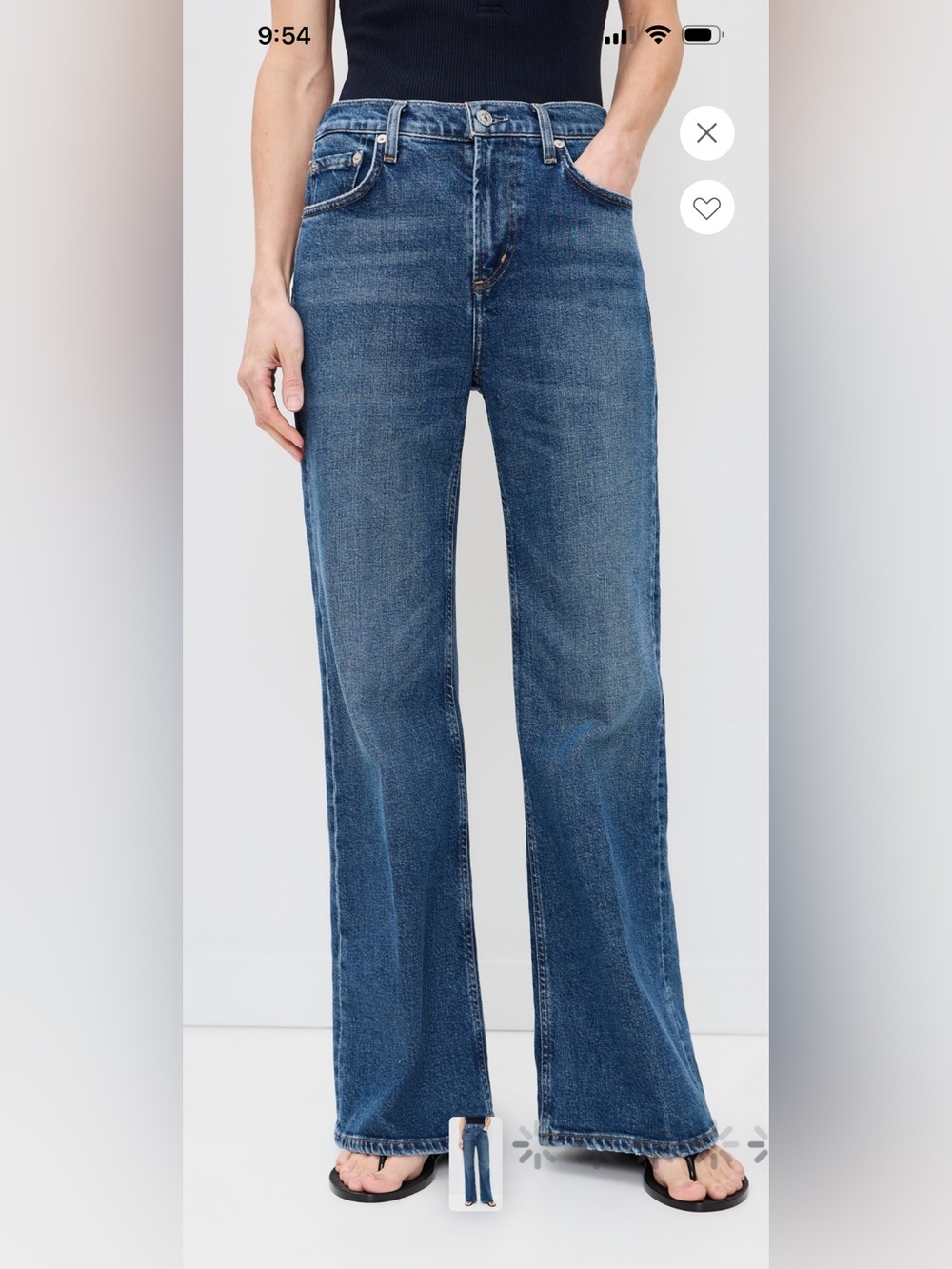 Citizens Of Humanity Wide-Leg Jeans in Medium Blue Wash